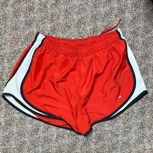 Nike Red and White Women's Athletic Shorts